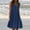 Navy, variant on Women's Summer Dress, Flowy Midi Dress with Crew Neck, Sleeveless Loose Fit for Beach and Vacation