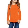 thumbnail image 2 of vdgthytj Chemises à Manches Longues pour Enfants Col Rond Décontracté Couleur Unie Basiques Blouse Basiques pour Garçons Filles, 2 of 7