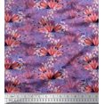 thumbnail image 1 of Soimoi Rayon Fabric Leaves & Tulip Flower Fabric Prints by Yard 42 Inch Wide, 1 of 3
