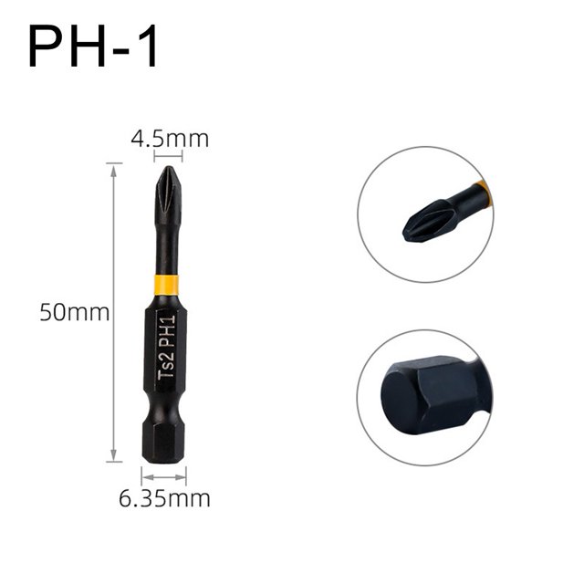 Lefu 1pcs Screwdriver Bit Hexagonal Handle Cross Bit One-Word Bit Magnetic Batch Head