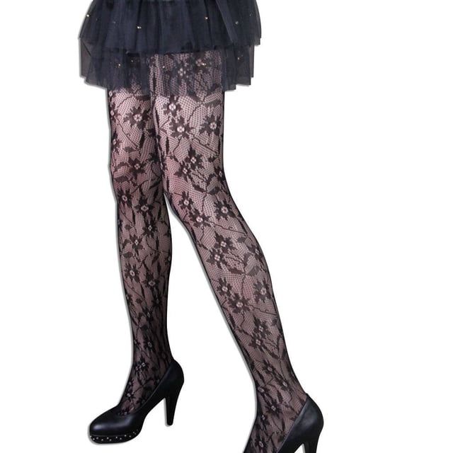Bas en Maille pour Femmes à Motif de Fleurs, Dentelle, Creux, Collants, Collants Creux, Bas
