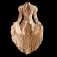 thumbnail image 4 of Pounoo Robes Gothiques Victoriennes pour Femmes Manches Évasées Ajustées Rétro Robe Médiévale pour Femmes Broderie, 4 of 5