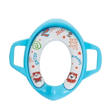 Zwiiyzr 2025 Enfants Garçons Filles Coussin de Siège de Toilette de Remplacement Siège de Toilette Rembourré Siège d'Apprentissage de la Propreté Siège de Toilette avec Coussin Poignée Dossier Blanc