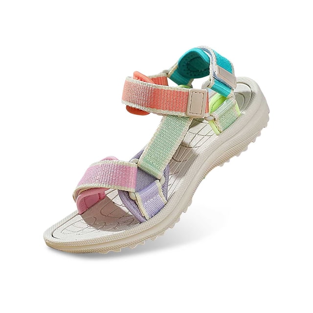 Ediodpoh Girls Fashion Solid Color Open Toe Breathable Comfortable Sandals Girl Sandals Multicolour 3