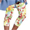 thumbnail image 1 of Birdeem Womens Summer Casual Elastic Waist Printed Cropped Pants, 1 of 5