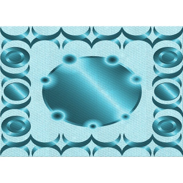 Ahgly Company Tapis Rectangulaire Lavable en Machine Intérieur Transitionnel Bleu, 2 Pieds x 4 Pieds