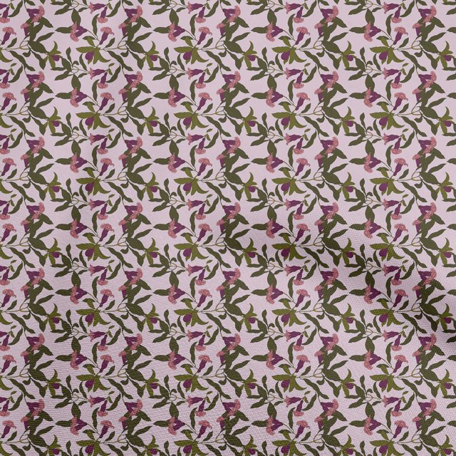 oneOone Georgette Viscose Light Pink Fabric Florals Craft Projects Decor Fabric Printed By The Yard 42 Inch Wide