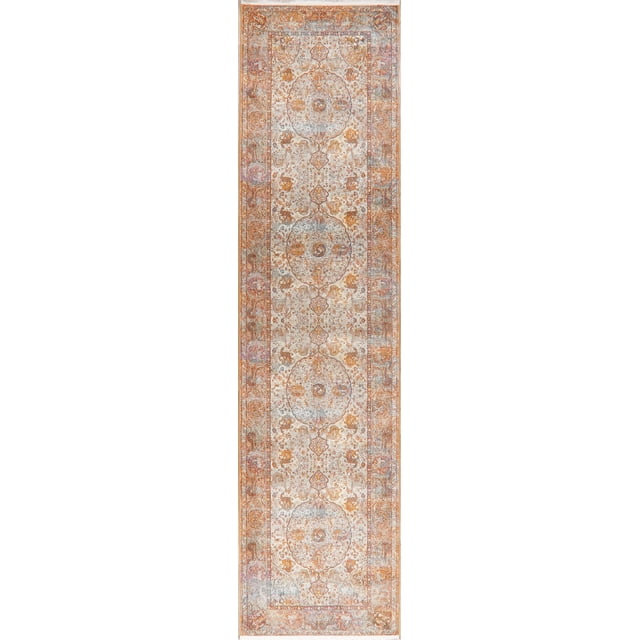 Animal Hunt Oriental Distressed Area Rug Pictorial Carpet