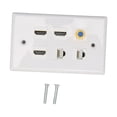 thumbnail image 1 of HD Multimedia Interface Wall Plate, Decorative  6 Ports Ethernet Wall Plate Professional  For Home, 1 of 8