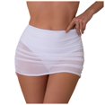 thumbnail image 1 of Women's High Waist Bikini Bottoms Swim Briefs - Ruched, High Cut, Full Coverage, for Beach/Pool/Surfing, 1 of 6