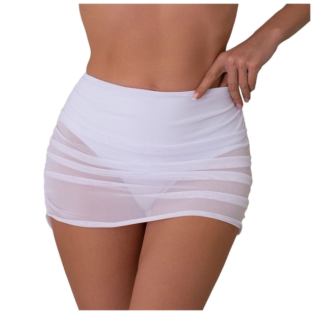 Women's High Waist Bikini Bottoms Swim Briefs - Ruched, High Cut, Full Coverage, for Beach/Pool/Surfing