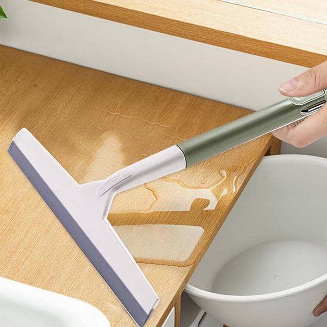Long Handle Glass Scraper with 360° Rotating Head for Streak-Free Window, Tile and Wall Cleaning - Ergonomic Design, Easy-Grip Handle - Green, Orange, Light Green Options - Home Cleaning