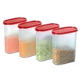 thumbnail image 2 of Tupperware Contenant d'Épicerie en Plastique 2,3 L Lot de 4 (Rouge), 2 of 4