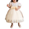 thumbnail image 2 of Robe Mi-Mollet à Manches Courtes et Col Rond, Tenue Formelle pour Enfants Incluant de Longues Robes Florales, Robes de Princesse, Robes à Fleurs pour Enfants, Robes de Mariage, Etc., 2 of 7