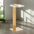 thumbnail image 2 of Table d'appoint Take Me Home avec plateau en marbre blanc et base en aluminium blanc, 2 of 3