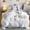 white, variant on KEINXS Plush Shaggy Fuzzy Duvet Cover Set Black White Cow Print Soft Crystal Velvet Twin Bedding Set (1 Faux Fur Duvet Cover + 1 Faux Fur Pillowcases)