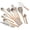 Khaki, variant on Meitianfacai Chef Kitchen Cooking Utensils Set, 14 pcs Non-Stick Utensils Spatula Set with Holder, Black Wooden Handle Silicone Kitchen Gadgets