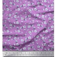 thumbnail image 1 of Soimoi polyester Crepe Fabric Leaves & Magnolia Floral Printed Fabric 1 Yard 52 Inch Wide, 1 of 5