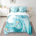 thumbnail image 2 of YST Blue Marble 7-Piece Comforter Set, Abstract Aesthetic Bedding, Queen, 2 of 4