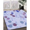 thumbnail image 3 of Ahgly Company Tapis d'Intérieur Lavable en Machine Carré Transitionnel Bleu Ciel, 7 Pieds Carré, 3 of 7