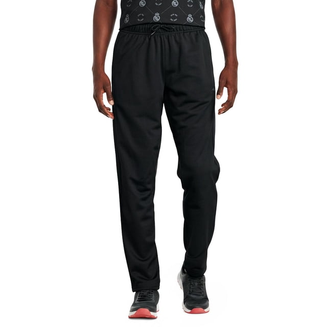Athletic Works Pantalon Fuselé pour Garçons, Vue Frontale de Pantalon de Sport Fuselé Gris Foncé en Maille Tricotée à Trous d'Épingle avec Évacuation de l'Humidité Accrue, Taille Élastiquée avec Cordon de Serrage, Deux Poches sur les Coutures et Chevilles Fuselées Étroites, Idéal pour la Pratique du soccer Ou les Cours de gym.