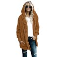thumbnail image 2 of Innerwin Manteau à Capuche pour Femmes, Veste d'Hiver Chaude à Manches Longues, Marron m, 2 of 6