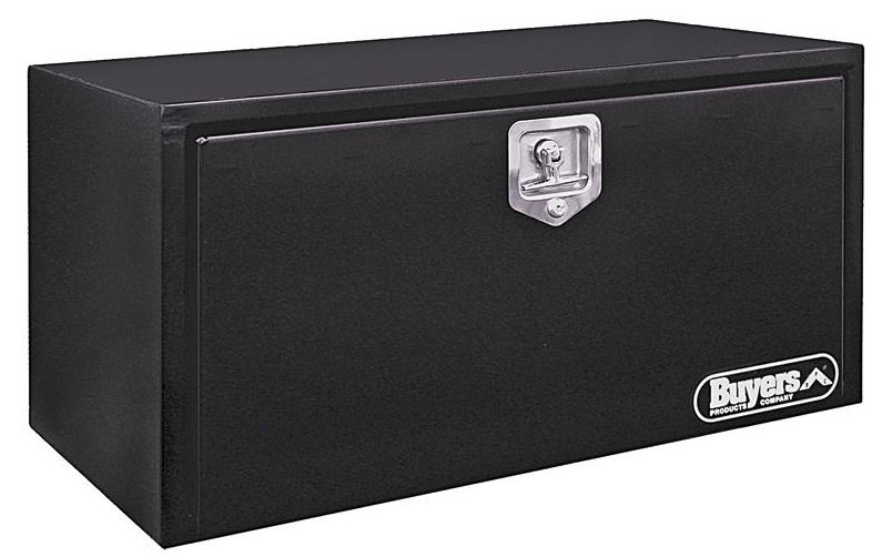 Buyers Tool Box 1702303 Underbody; 1 Recessed Drop Door; Smooth; Gloss; Black; Steel; Compression Latch