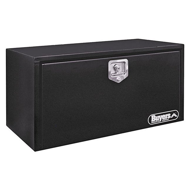 Buyers Tool Box 1702303 Underbody; 1 Recessed Drop Door; Smooth; Gloss; Black; Steel; Compression Latch