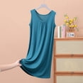 thumbnail image 1 of Huaizzzy Chemise de Nuit d'Été pour Femme Confortable à Col Rond Sans Manches Robe de Maison Tenue de Détente Décontractée Basique Vêtement de Nuit pour Femmes Grande Taille Chemise de Nuit Femme Dames Chemise à Manches Longues Manches Courtes, 1 of 3