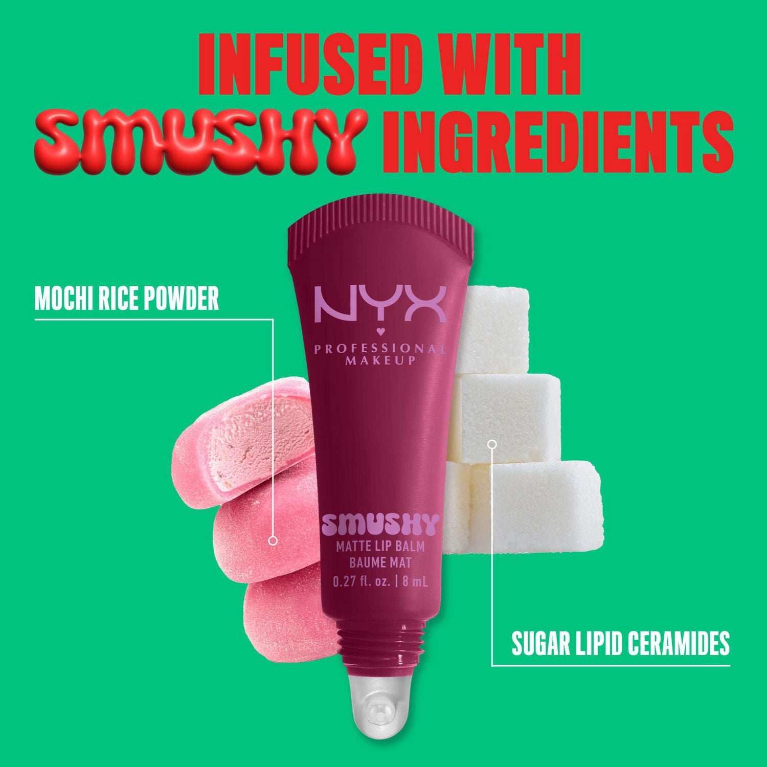 NYX Professional Makeup Baume à lèvres mat Smushy