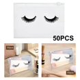 thumbnail image 2 of 50 Count Lash Bags Eyelash Makeup Bags with Zipper Adorable 18x13cm White, 2 of 9