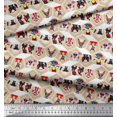 thumbnail image 3 of Soimoi Cotton Voile Fabric Geometric & Dogs Patchwork Print Fabric by The Yard 42 Inch Wide, 3 of 3