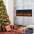thumbnail image 3 of Giantex 36/42/50 Inch Electric Fireplace, Linear Fireplace Insert w/ Remote Control, Wall Mounted/Recessed/Frestanding Electric Fireplace Heater, 750W/1500W, 3 of 8