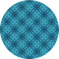 thumbnail image 1 of Ahgly Company Machine Washable Indoor Round Transitional Blue Area Rugs, 4' Round, 1 of 7