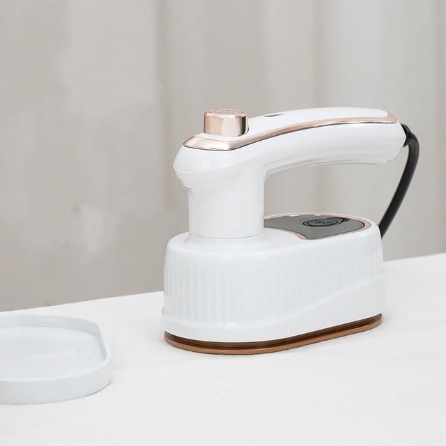 Portable Mini Steam Iron 40W with Foldable Rotatable Handle, 50ml Water Tank, Dry and Wet Ironing, Compact Travel Garment Steamer for Silk, Wool, Linen Fabrics