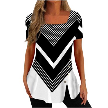 Pisexur Hauts à Fleurs pour Femmes Grande Taille Été Col Rond Manches Courtes Amples Basiques Coupe Ajustée T-Shirt Tunique Hauts Tee Blouse