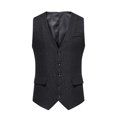 thumbnail image 2 of EGNMCR Débardeurs Homme Homme Mode Rétro avec Poches Gilet à Simple Boutonnage à Col en V Hauts Blouse, 2 of 9