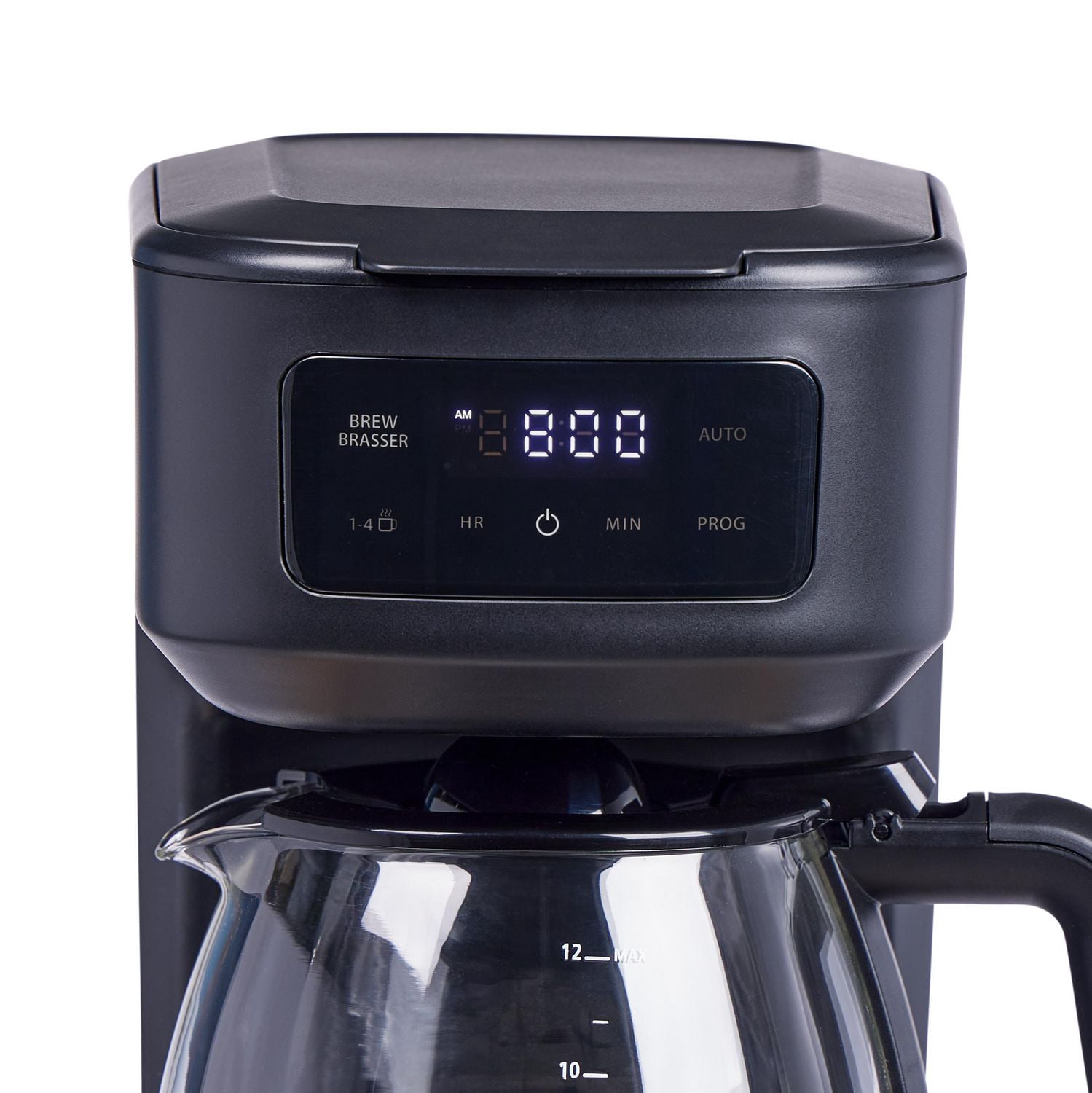 Mainstays Programmable 12 Cup Coffee Maker with Touchscreen, Black