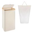thumbnail image 2 of Clothes Hamper Large Laundry Basket Foldable Inner Bag Tall Portable Storage Basket Bins Laundry Hamper for Living Room Dorm Beige, 2 of 8
