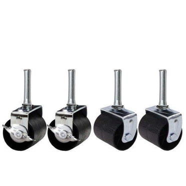 Kings Brand Roulettes Robustes pour Cadre de Lit - Ensemble de 4 - (2 Verrouillables et 2 Sans Verrouillage)