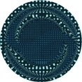 thumbnail image 1 of Ahgly Company Tapis Rond Lavable en Machine Intérieur Transitionnel Vert Cyan Foncé, 5 Pieds Rond, 1 of 7
