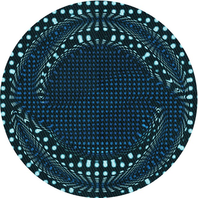 Ahgly Company Tapis Rond Lavable en Machine Intérieur Transitionnel Vert Cyan Foncé, 5 Pieds Rond