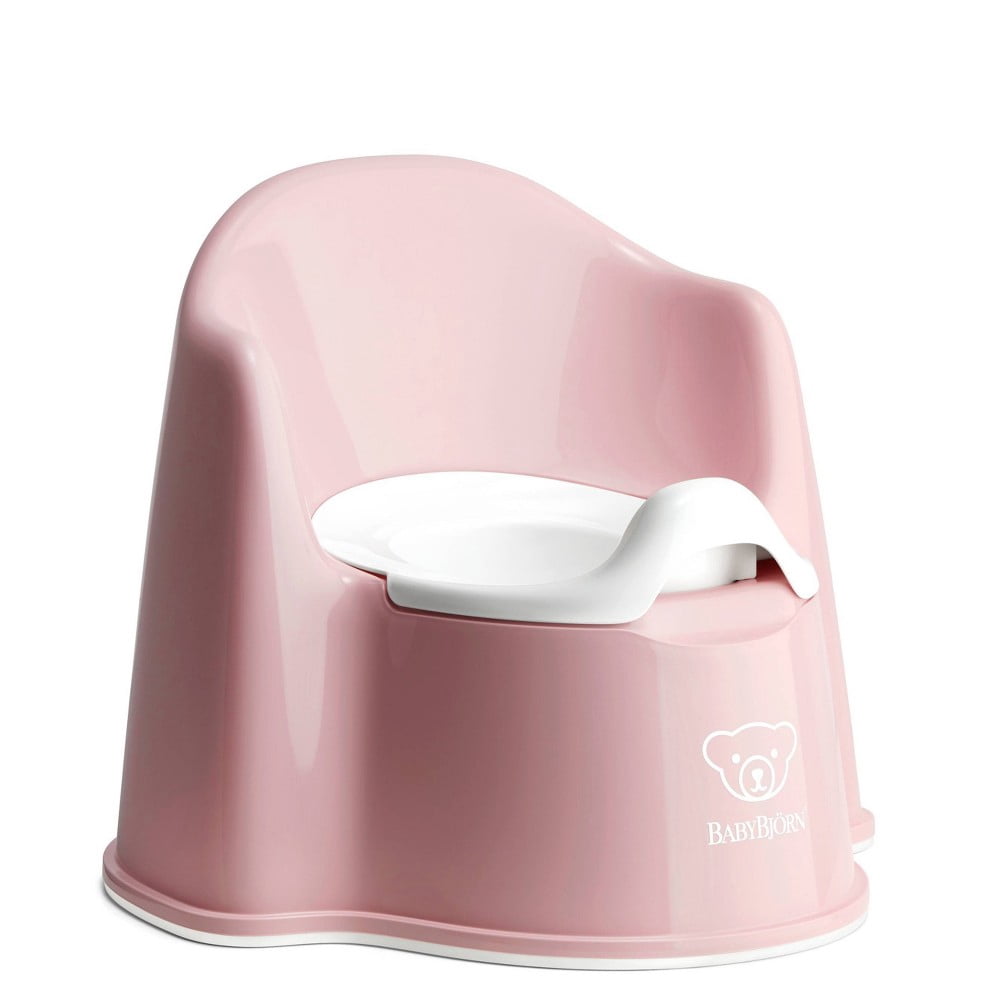 BabyBjorn Chaise de Petit Pot en Rose Poudré Blanc