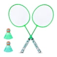 thumbnail image 2 of 1 Pair Badminton Racket Set, Children Badminton Racket, 8.0x21in Iron Alloy+Nylon Lightweight And Portable Girls Toy For Kids Boys Fluorescent Green, 2 of 8