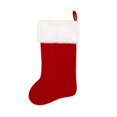 thumbnail image 2 of 20 Inches Monogram Christmas Stockings Red Velvet with White Super Soft Plush Cuff Embroidered  Stockings, 2 of 6