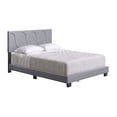 thumbnail image 3 of Boyd Sleep Brussels Faux Leather Queen Platform Bed Frame and Headboard, Grey, 3 of 7