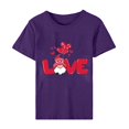 thumbnail image 5 of Pisexur Valentines Day T-shirt Top T-shirt à Manches Courtes Imprimé Amour de la Saint-Valentin pour Femmes Haut à Manches Courtes Col Rond Haut/chemise, 5 of 5