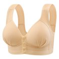 thumbnail image 1 of Timegard Front Closure Bras for Women Ruched Full Coverage Comfort No Underwire Bras Everyday Bralette, 1 of 6