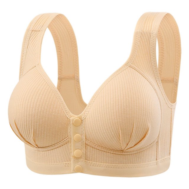 Timegard Front Closure Bras for Women Ruched Full Coverage Comfort No Underwire Bras Everyday Bralette