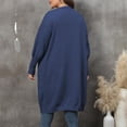 thumbnail image 4 of CEHVOM Women's Fashion Solid Color Plus-Size Loose MIDI Style Double Pockets Sweater Tops Clearance, 4 of 4